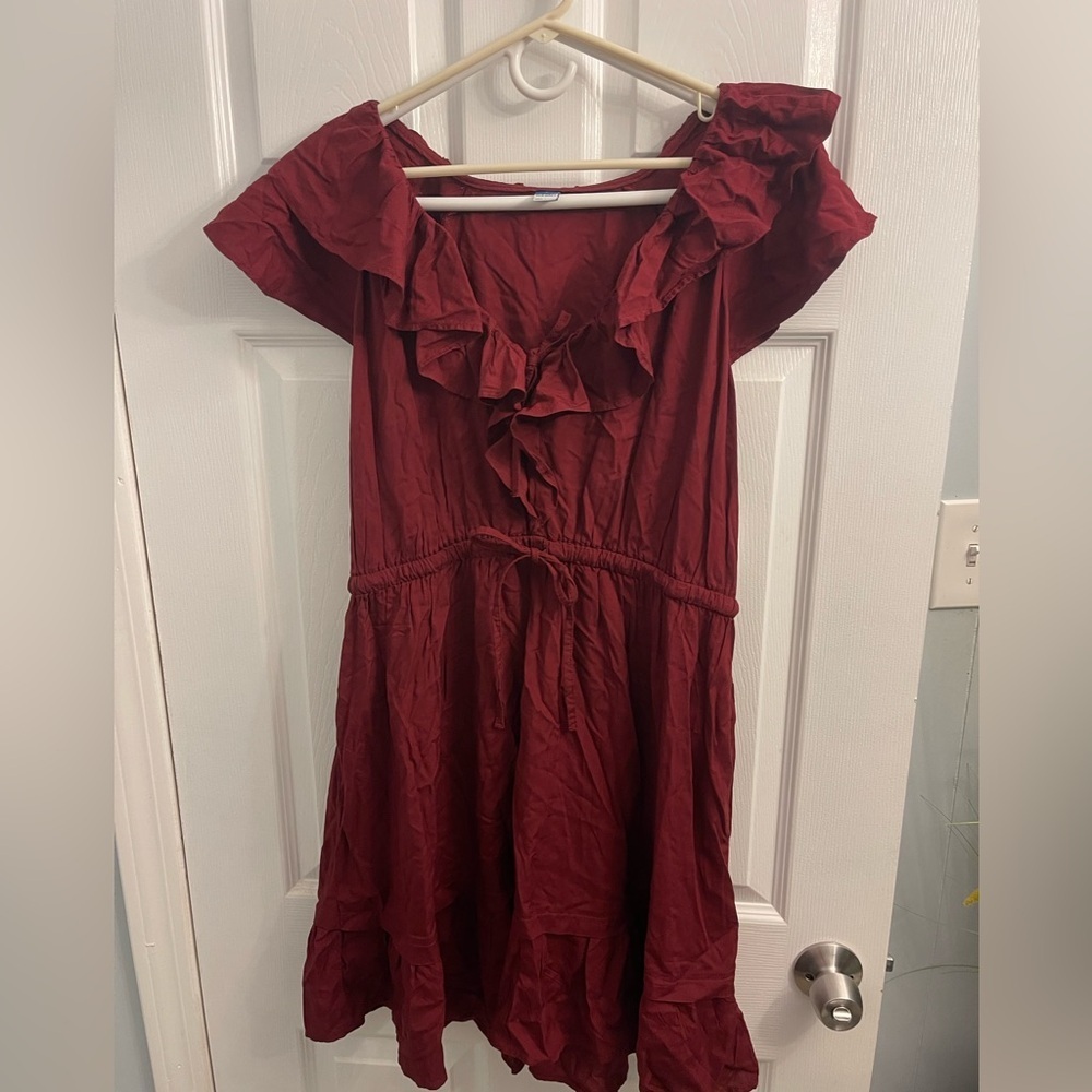 Old Navy Red Midi Dress